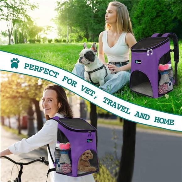 Small Dogs and Cat Backpack Carrier, Airline Approved Pet Backpack Carrier - Picture 6 of 8